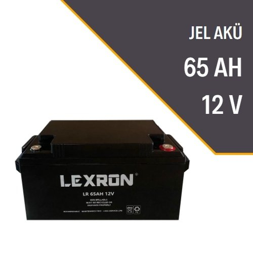 Lexron Jel Akü 12 Volt  65 Amper