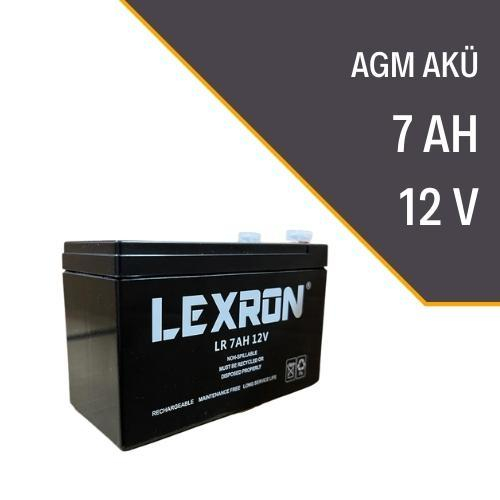 Lexron 12 Volt 7 Amper Agm (Kuru Tip) Akü